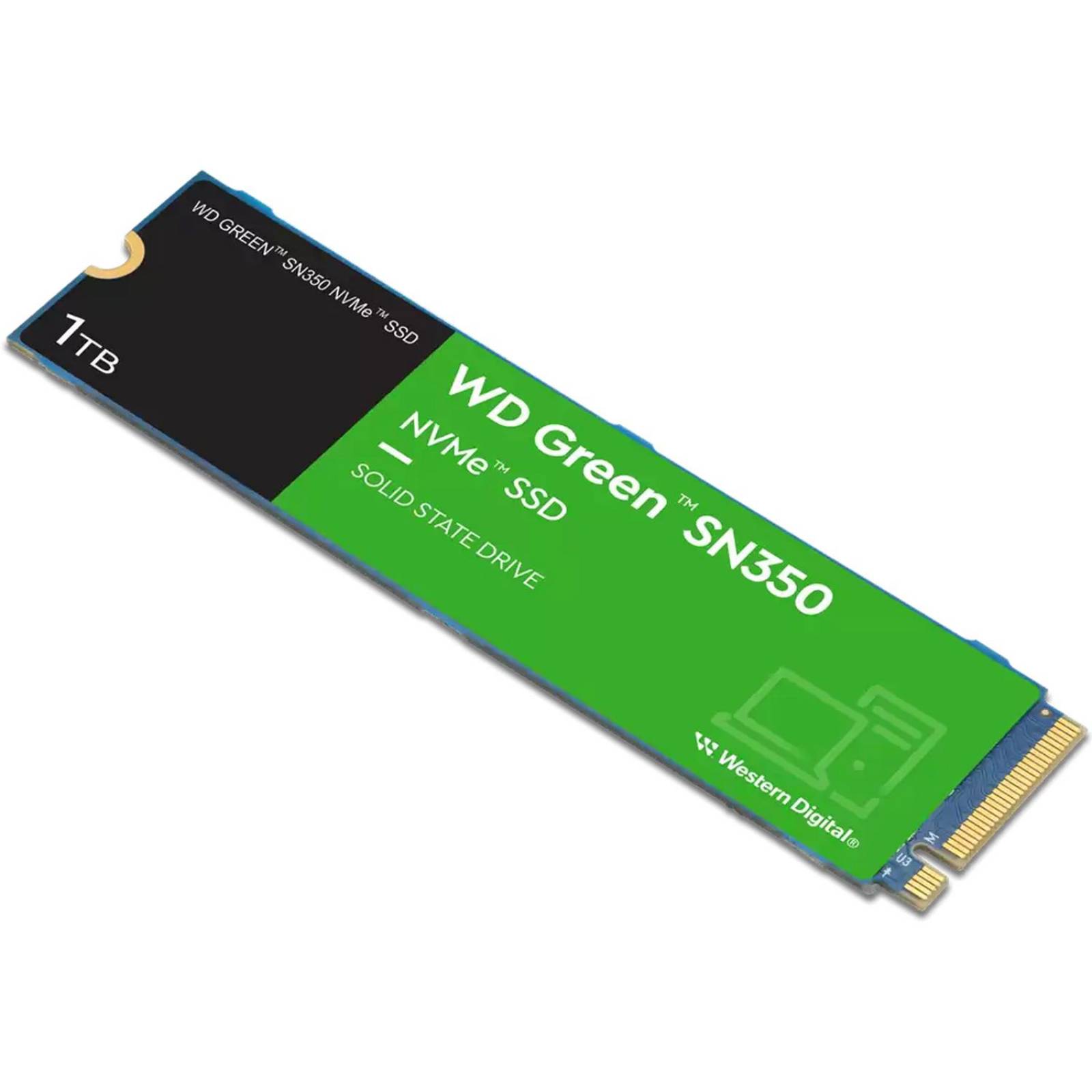 Unidad de Estado Solido SSD M.2 1TB WESTERN DIGITAL Green SN350 NVMe PCIe 3.0 2400/1850 MB/s 