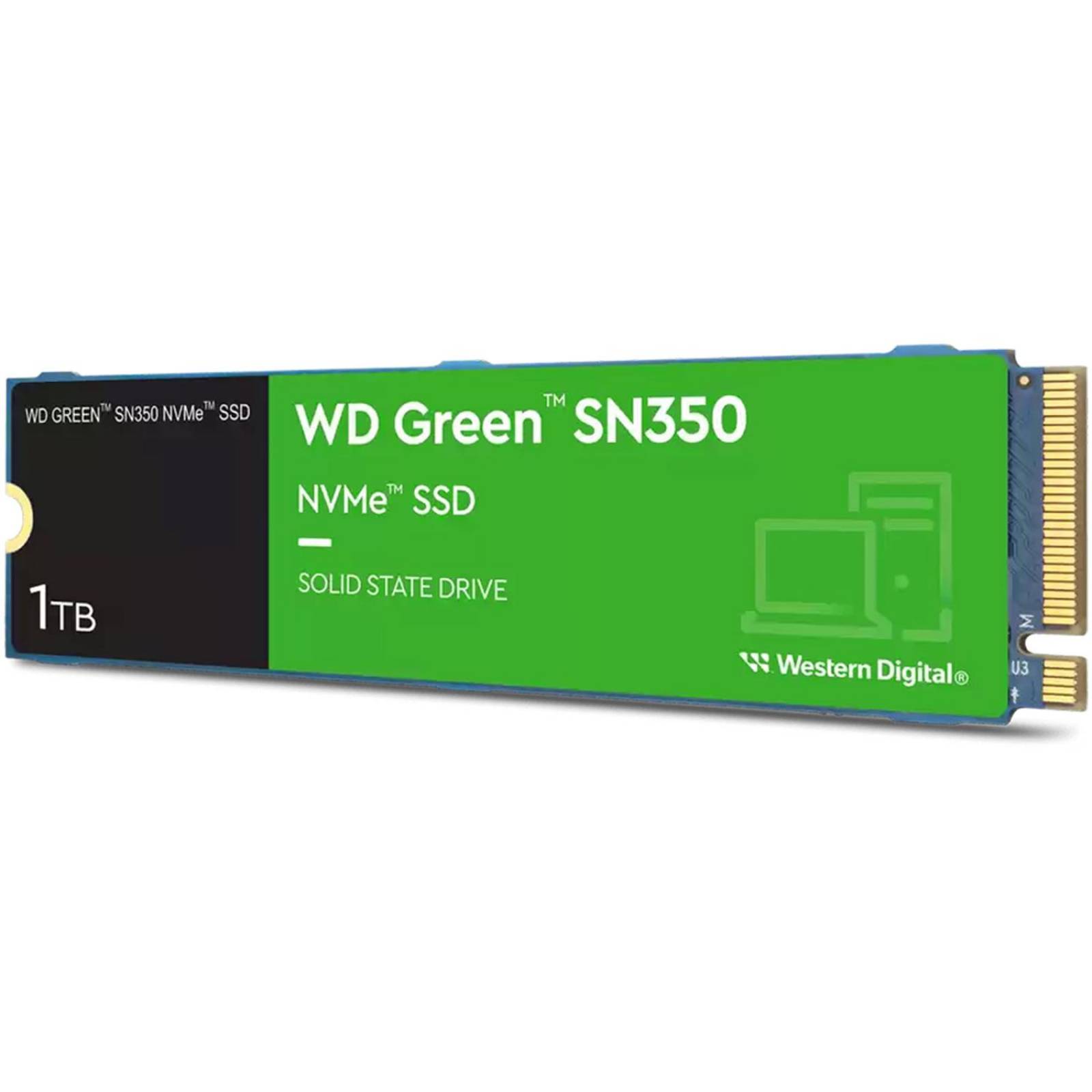 Unidad de Estado Solido SSD M.2 1TB WESTERN DIGITAL Green SN350 NVMe PCIe 3.0 2400/1850 MB/s 