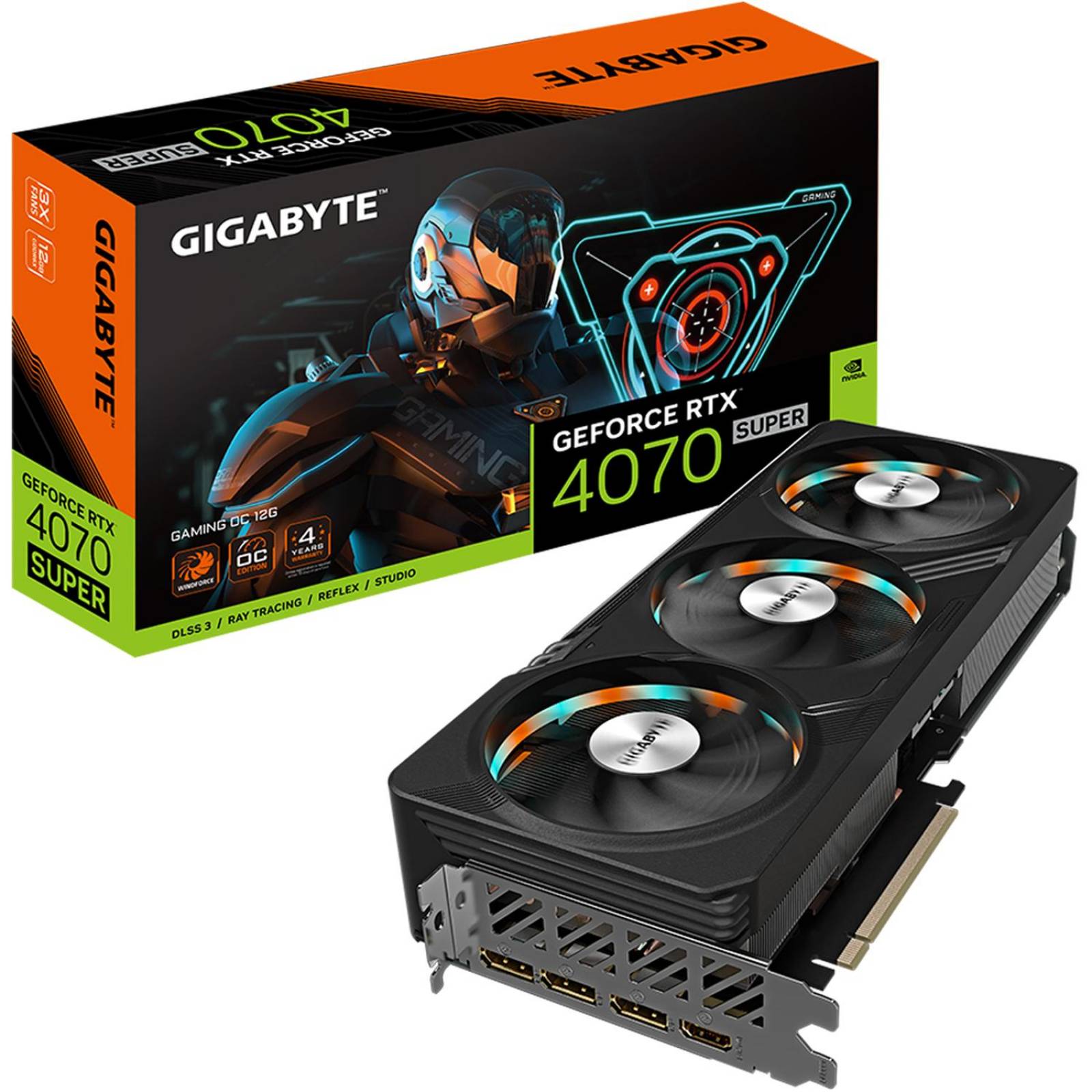 Tarjeta de Video GIGABYTE GeForce RTX 4070 SUPER GAMING OC 12GB GDDR6X GV-N407SGAMING OC-12GD