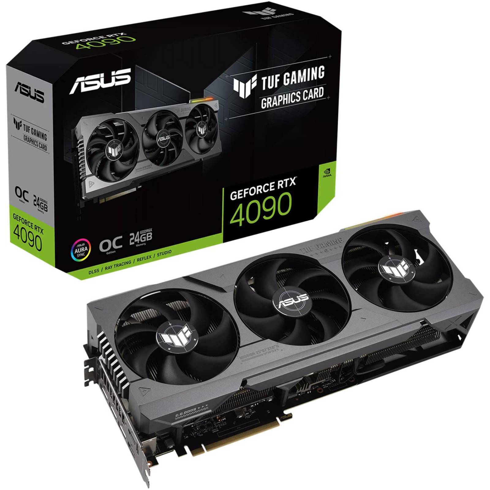 Tarjeta de Video ASUS TUF Gaming GeForce RTX 4090 OC Edition 24GB GDDR6X TUF-RTX4090-O24G-GAMING 