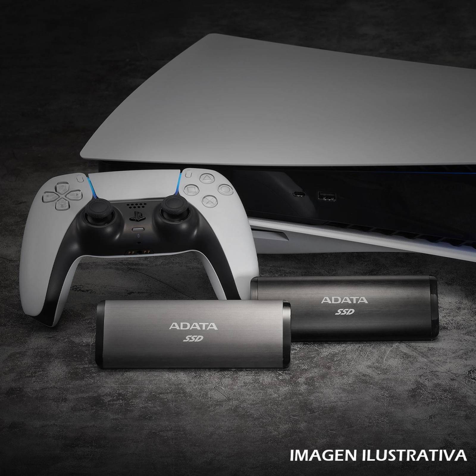 Unidad de Estado Solido SSD Externo 1TB ADATA SE760 USB-C 1000 MB/s Xbox X|S PS5 ASE760-1TU32G2-CBK 