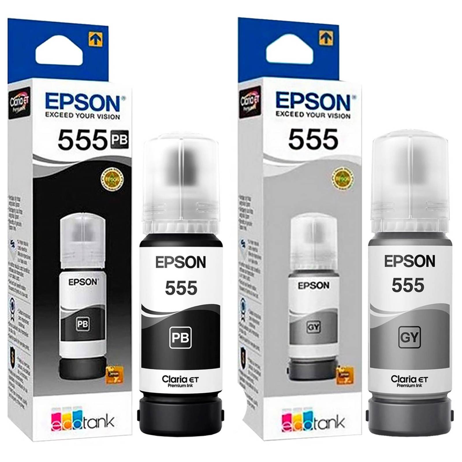 Kit 5 Botellas Tinta EPSON T555 L8180 L8160 70ml 