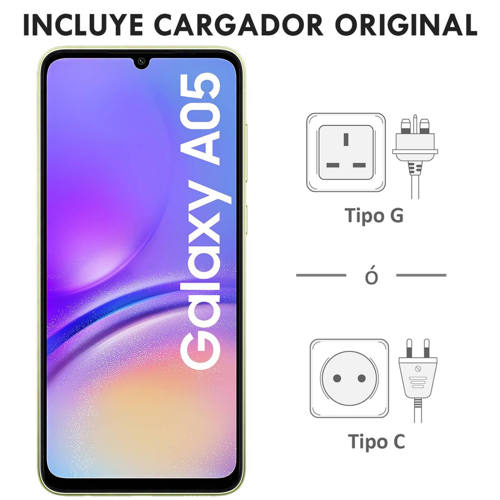Celular SAMSUNG Galaxy A05 4GB 128GB 6.7" FHD+ 90Hz 50MP Verde Internacional 