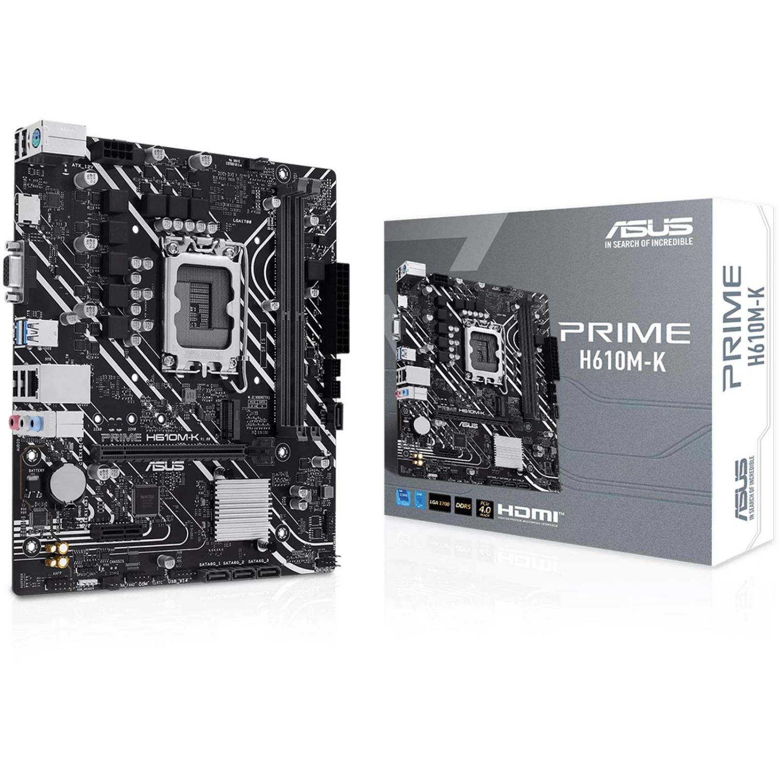 Tarjeta Madre ASUS PRIME H610M-K LGA 1700 2x DDR5 1x M.2 PCIe 4.0 Micro ATX