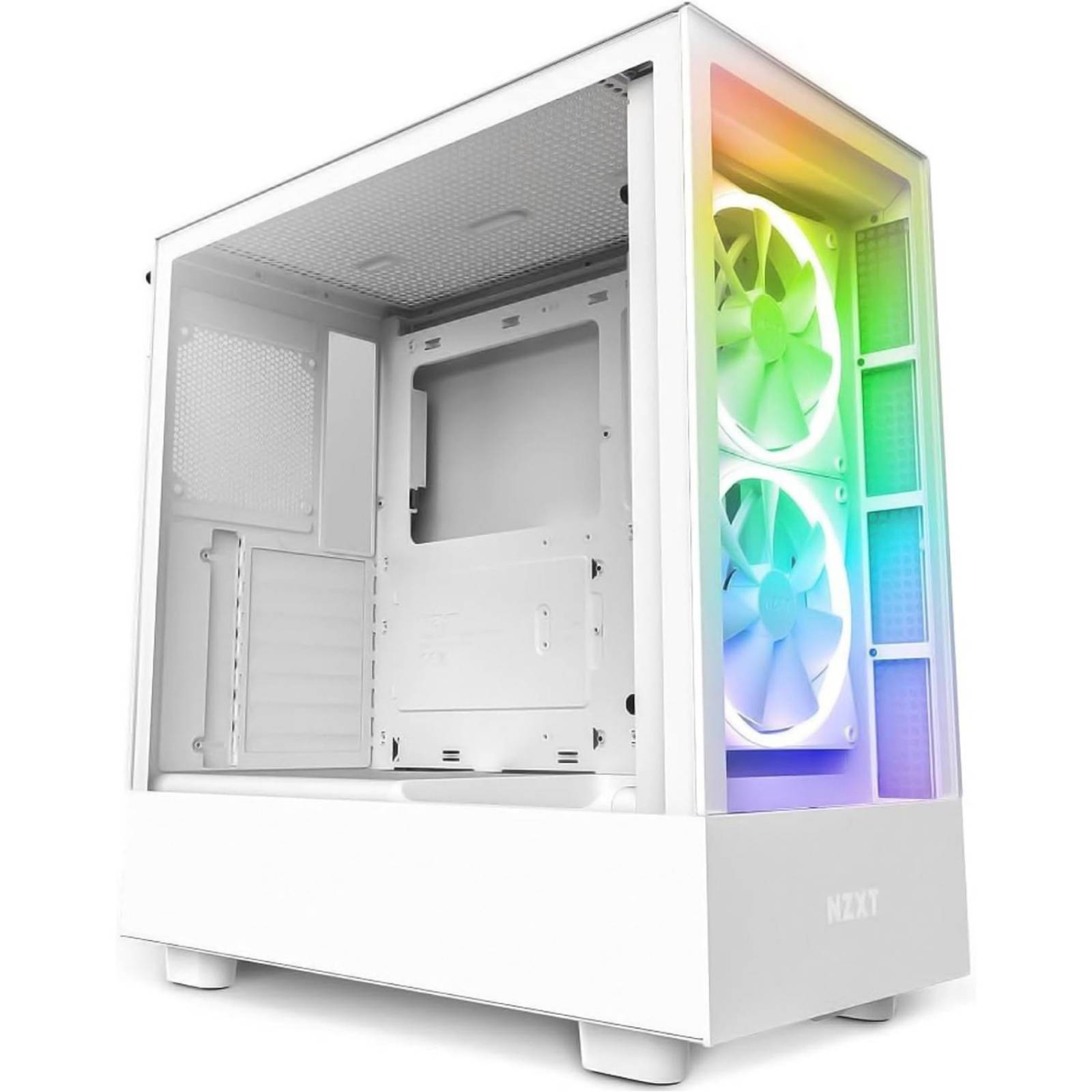 Gabinete Gamer NZXT H5 Elite ATX Media Torre 3 Fan Cristal Templado USB-C RGB Blanco CC-H51EW-01 