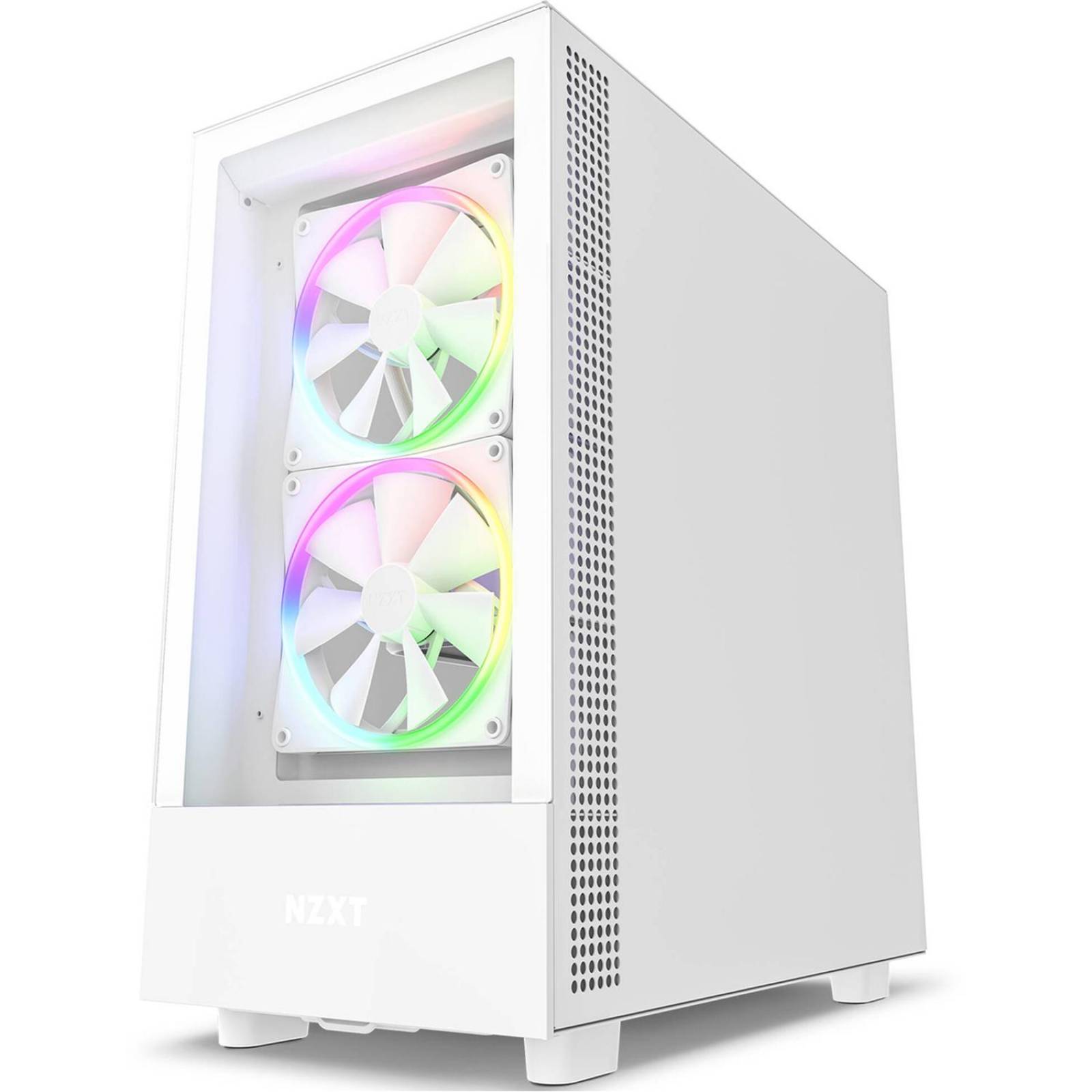Gabinete Gamer NZXT H5 Elite ATX Media Torre 3 Fan Cristal Templado USB-C RGB Blanco CC-H51EW-01 