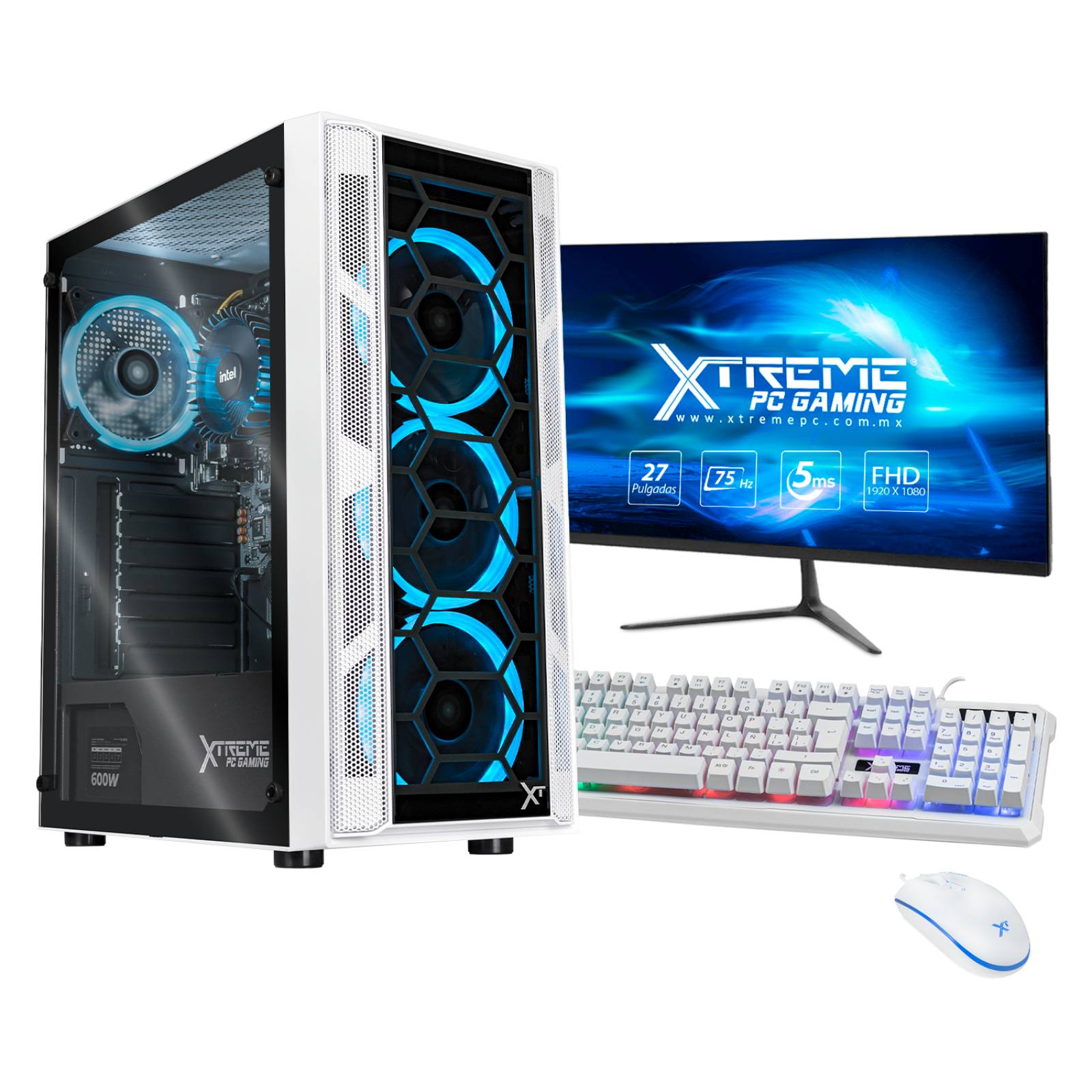Xtreme PC Gaming Computadora Intel Core I9 12900 32GB SSD 1TB 4TB Monitor 27 WIFI White 