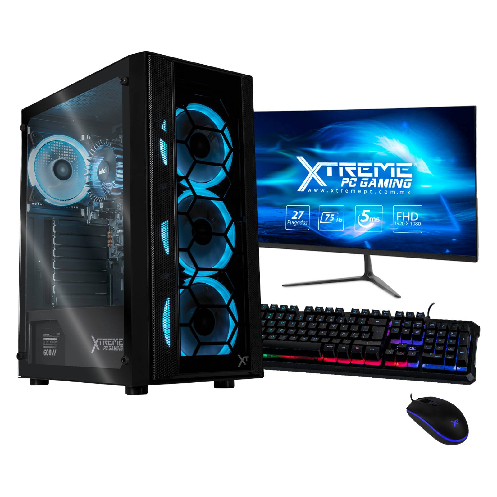 Xtreme PC Gaming Computadora Intel Core I9 12900 32GB SSD 1TB 4TB Monitor 27 WIFI Black 