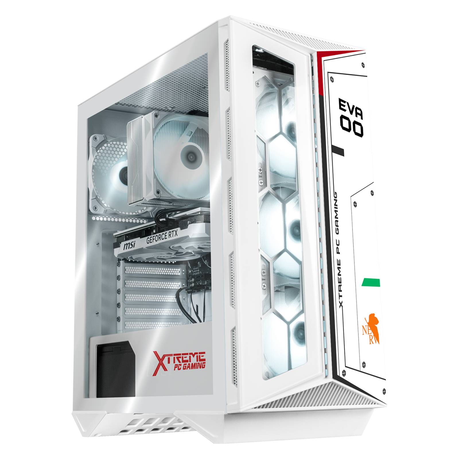 Xtreme PC Gaming Geforce RTX 4070 AMD Ryzen 7 7700X 32GB DDR5 SSD 1TB 4TB WIFI Evangelion White 