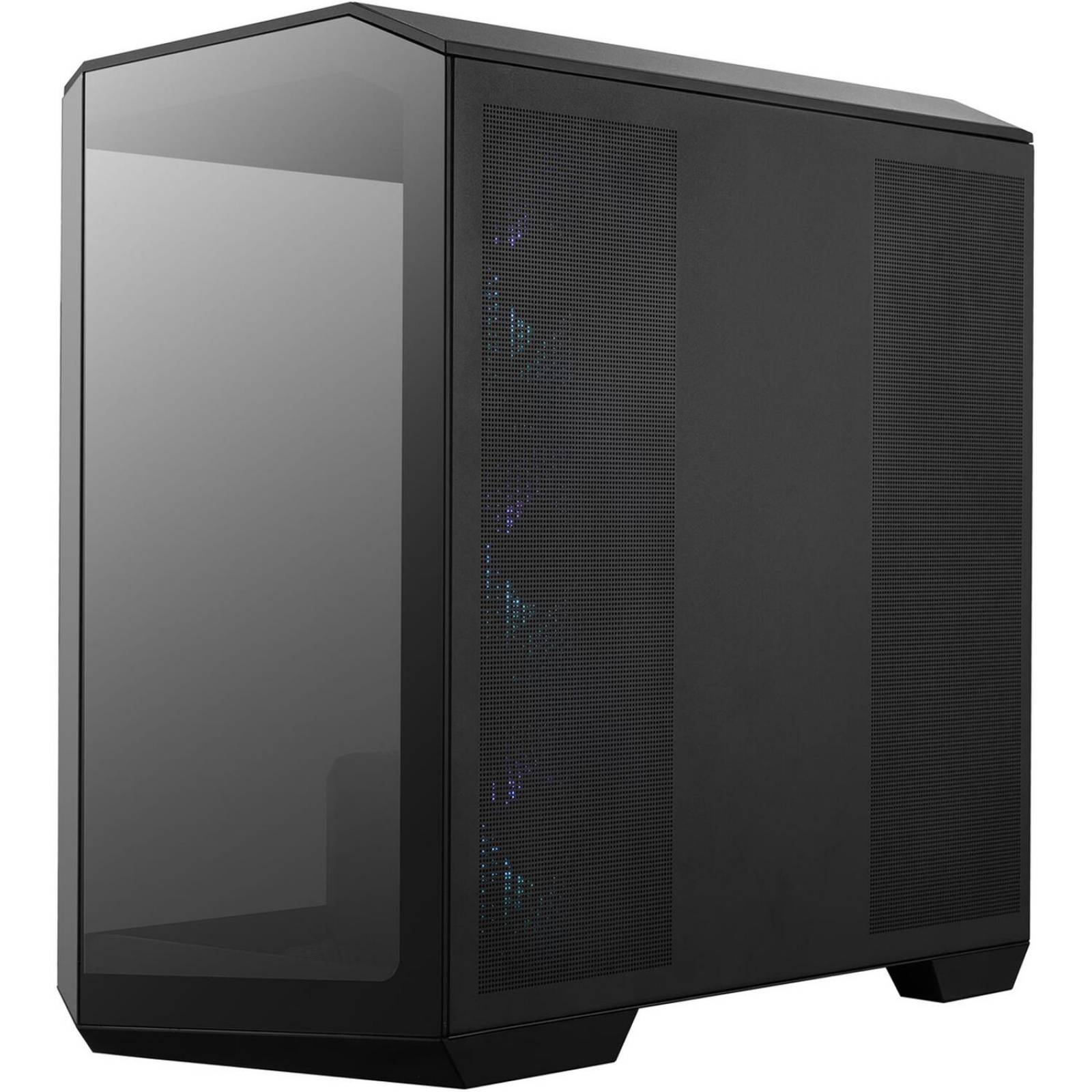 Gabinete Gamer MSI MAG PANO M100R PZ Micro ATX Micro Torre 4 Fan Cristal Templado USB-C ARGB Negro 