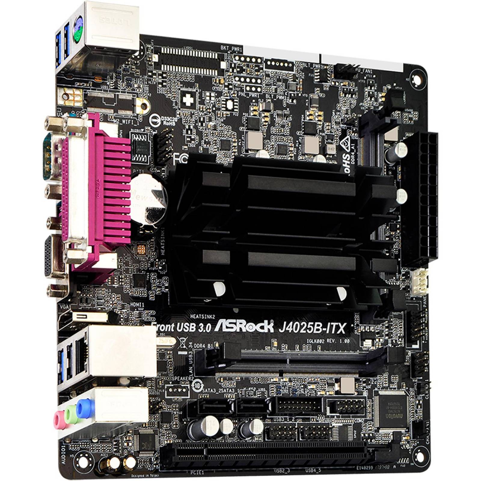Tarjeta Madre ASROCK J4025B-ITX Celeron J4025 2x DDR4 PCIe 2.0 Mini ITX 