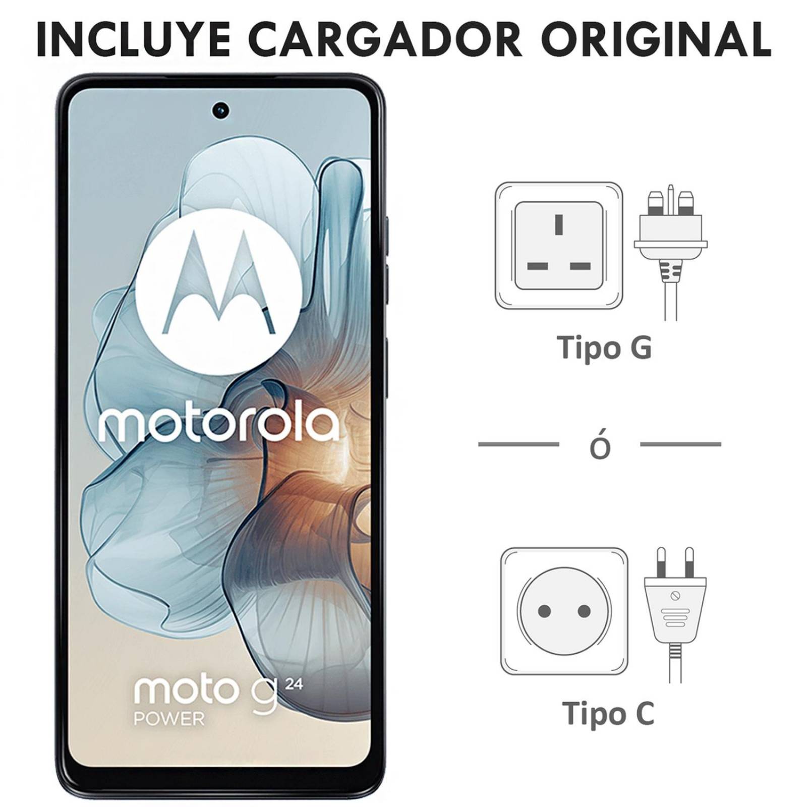 Celular MOTOROLA Moto G24 Power 8GB 128GB 6.6" HD+ 90Hz 50MP Celeste 