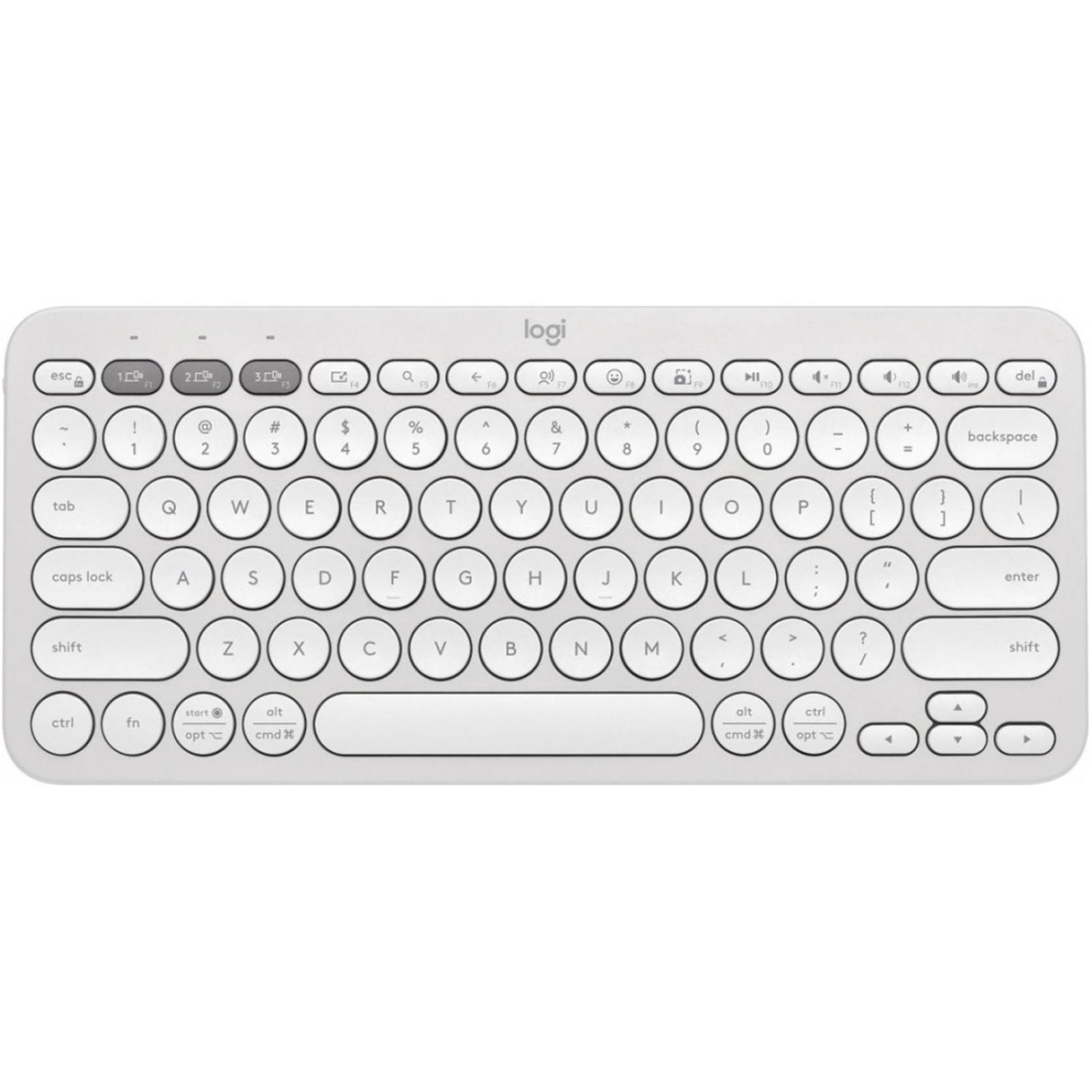 Teclado Inalambrico LOGITECH PEBBLE KEYS 2 K380S Español Blanco 920-011784 