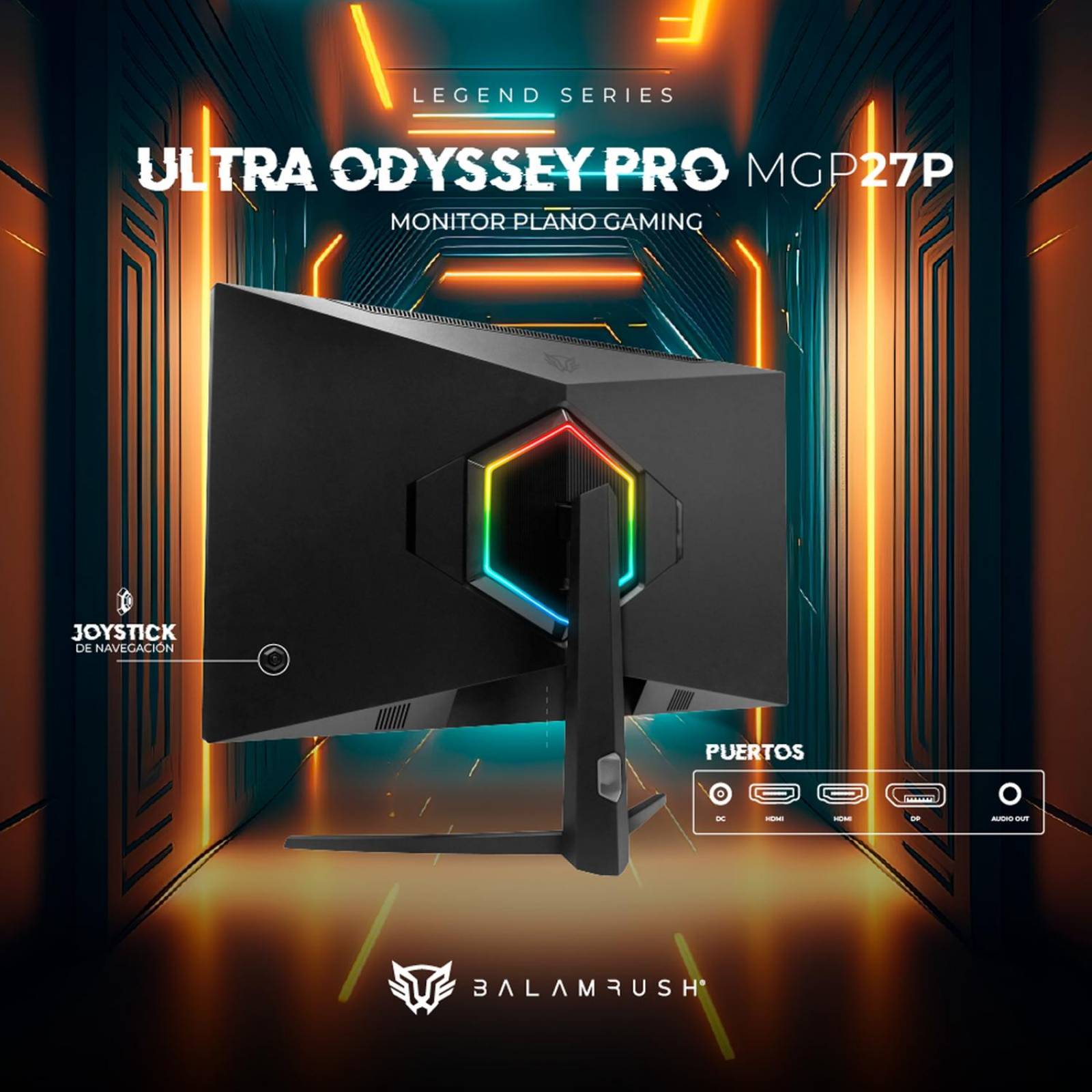 Monitor Gamer 27 BALAM RUSH ULTRA ODYSSEY PRO MGP27P 1Ms 200Hz FHD IPS LED RGB HDMI BR-938624