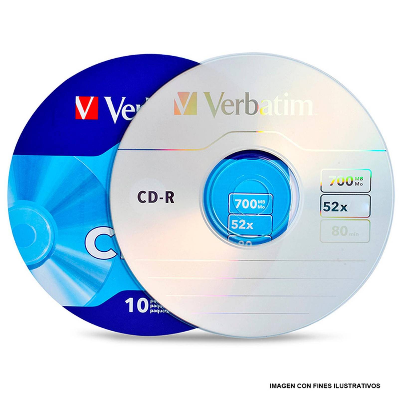 Disco Virgen GRANEL VERBATIM para CD CD-R 1X-52X 700MB 