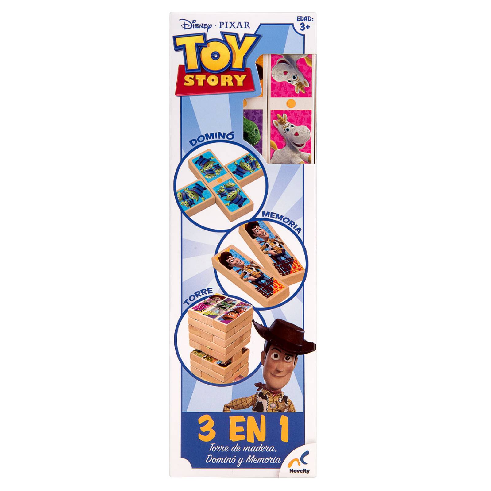 Juego de Mesa para Niños Torre de Madera 3 en 1 Toy Story