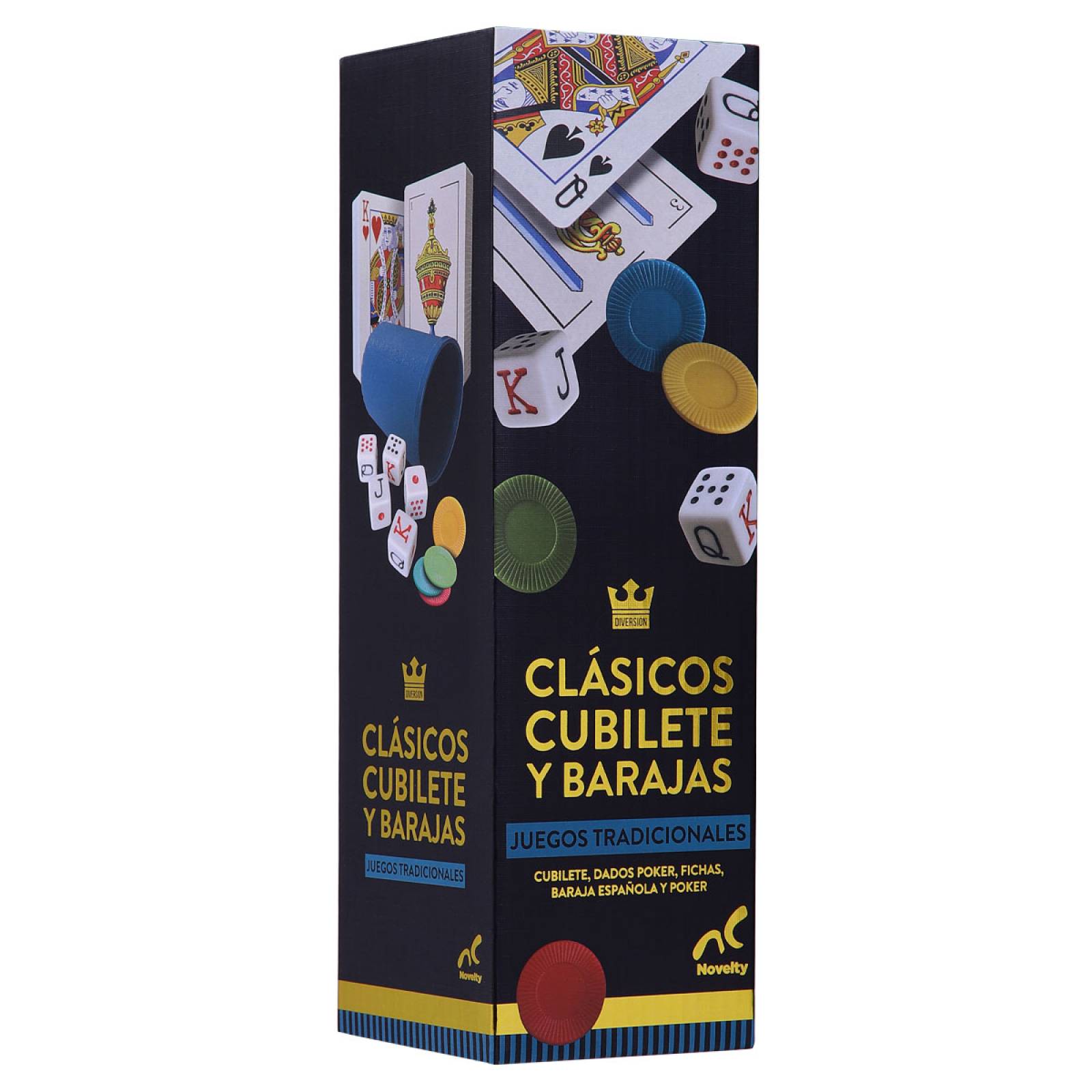 Set de Juegos Cubilete y Barajas -Novelty