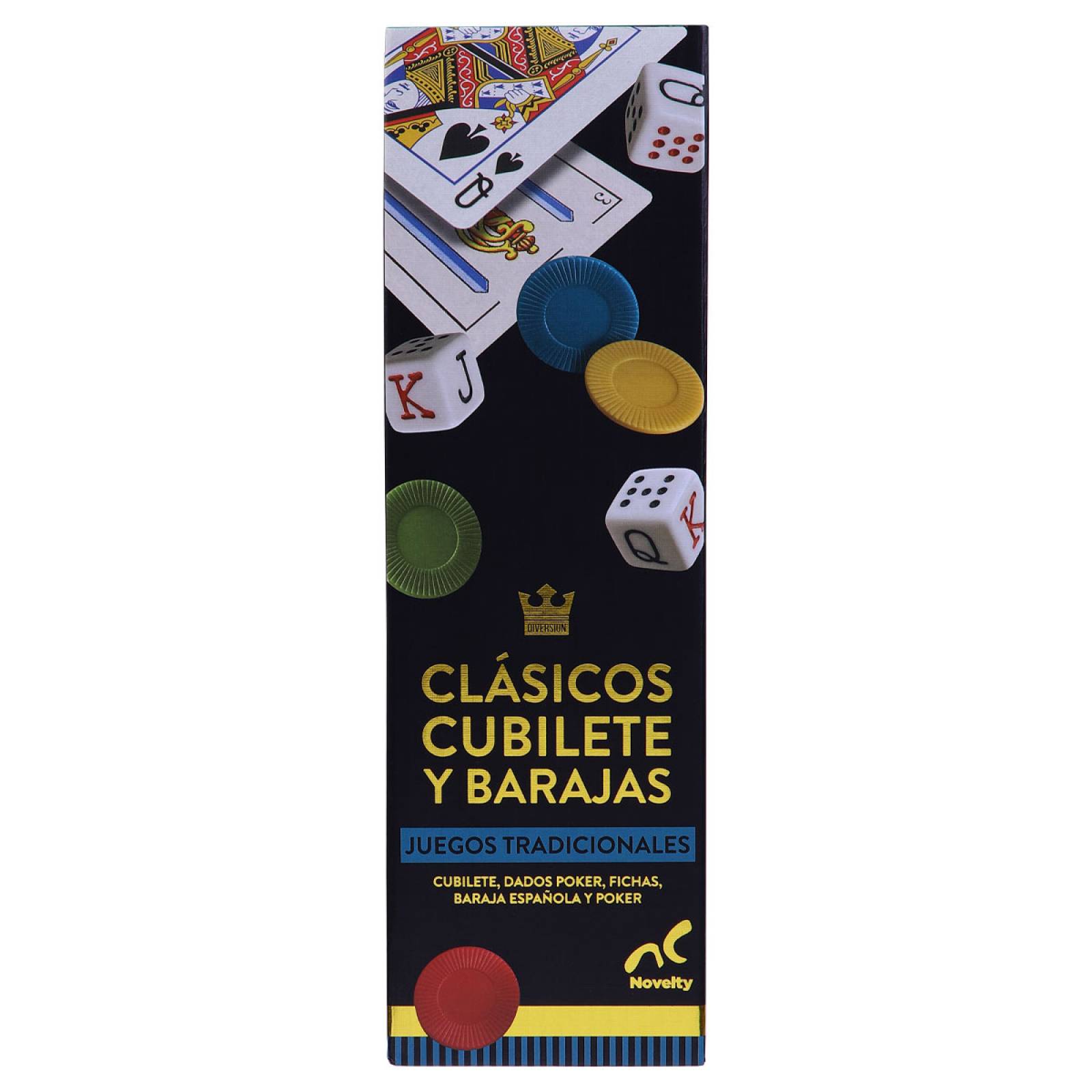 Set de Juegos Cubilete y Barajas -Novelty