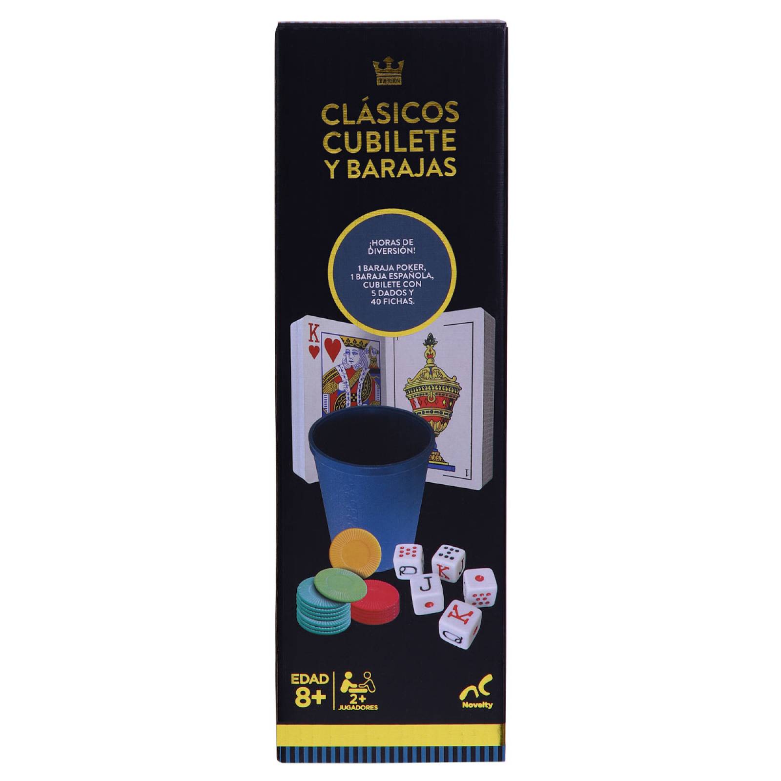 Set de Juegos Cubilete y Barajas -Novelty