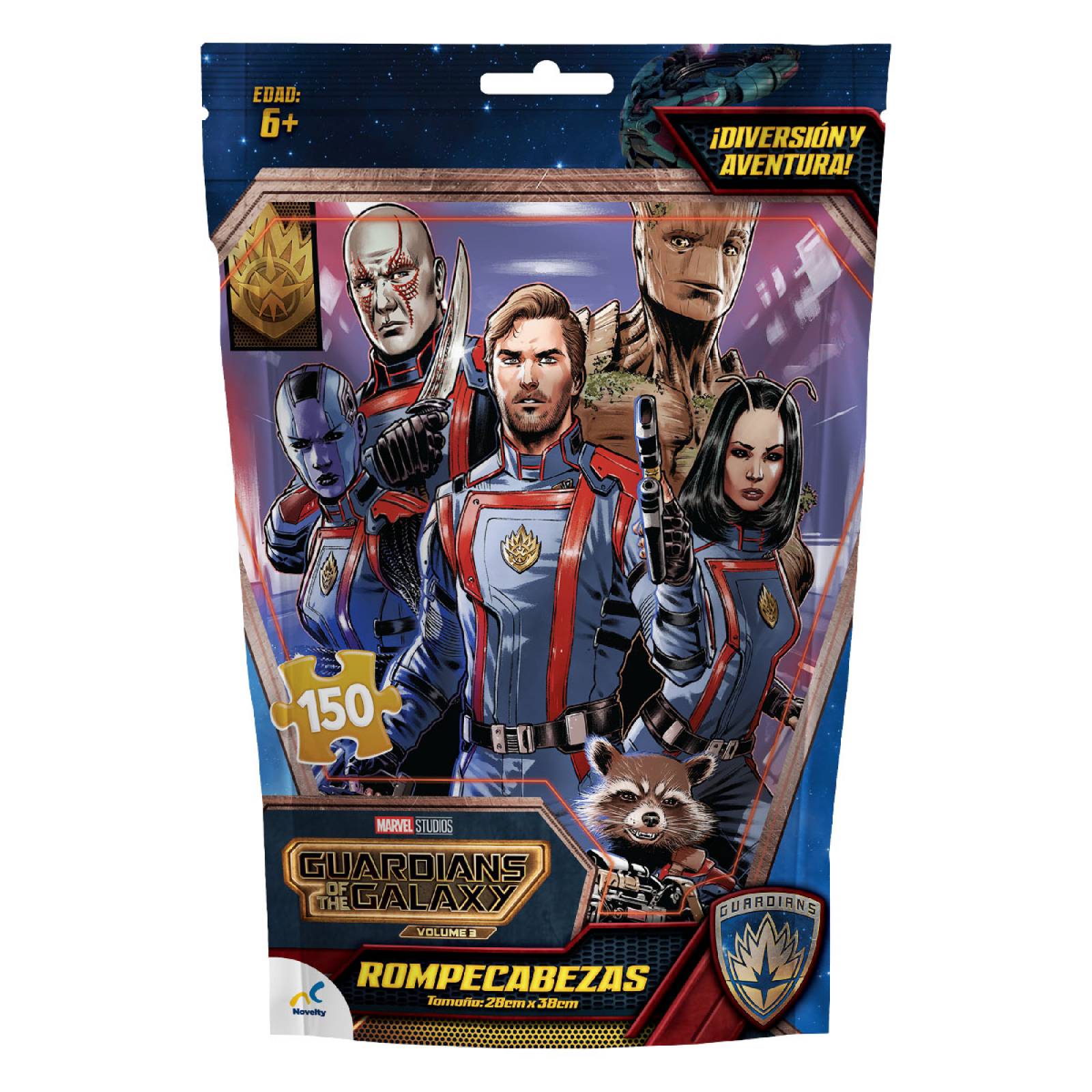 Rompecabezas Bolsa Foil Guardianes de la galaxia 24 Piezas