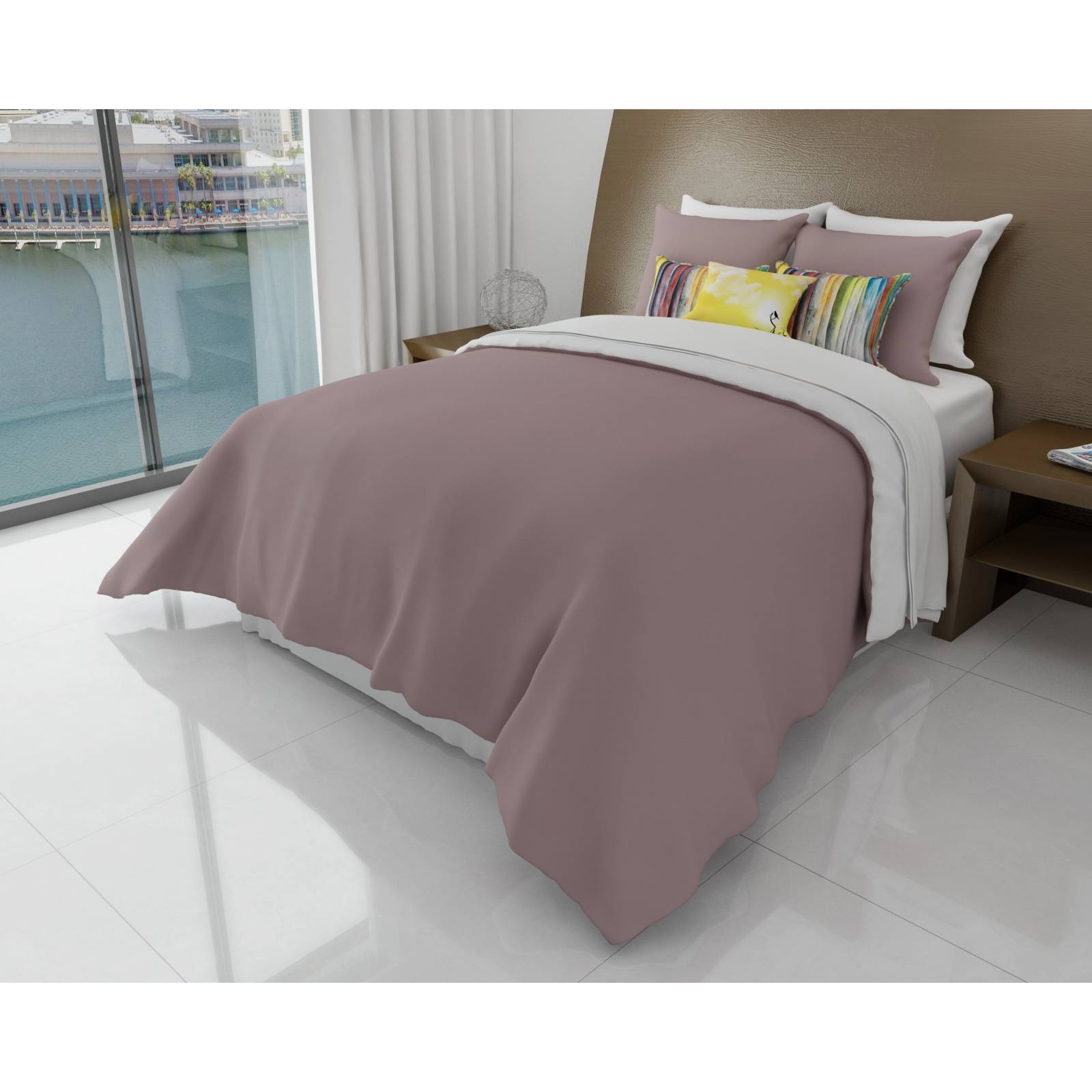 Set Edredón King Size 10 piezas Cafe