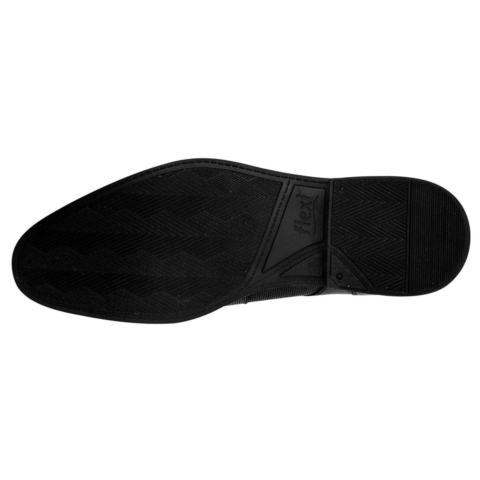 Zapatos de Vestir Exterior Piel Negro de Flexi