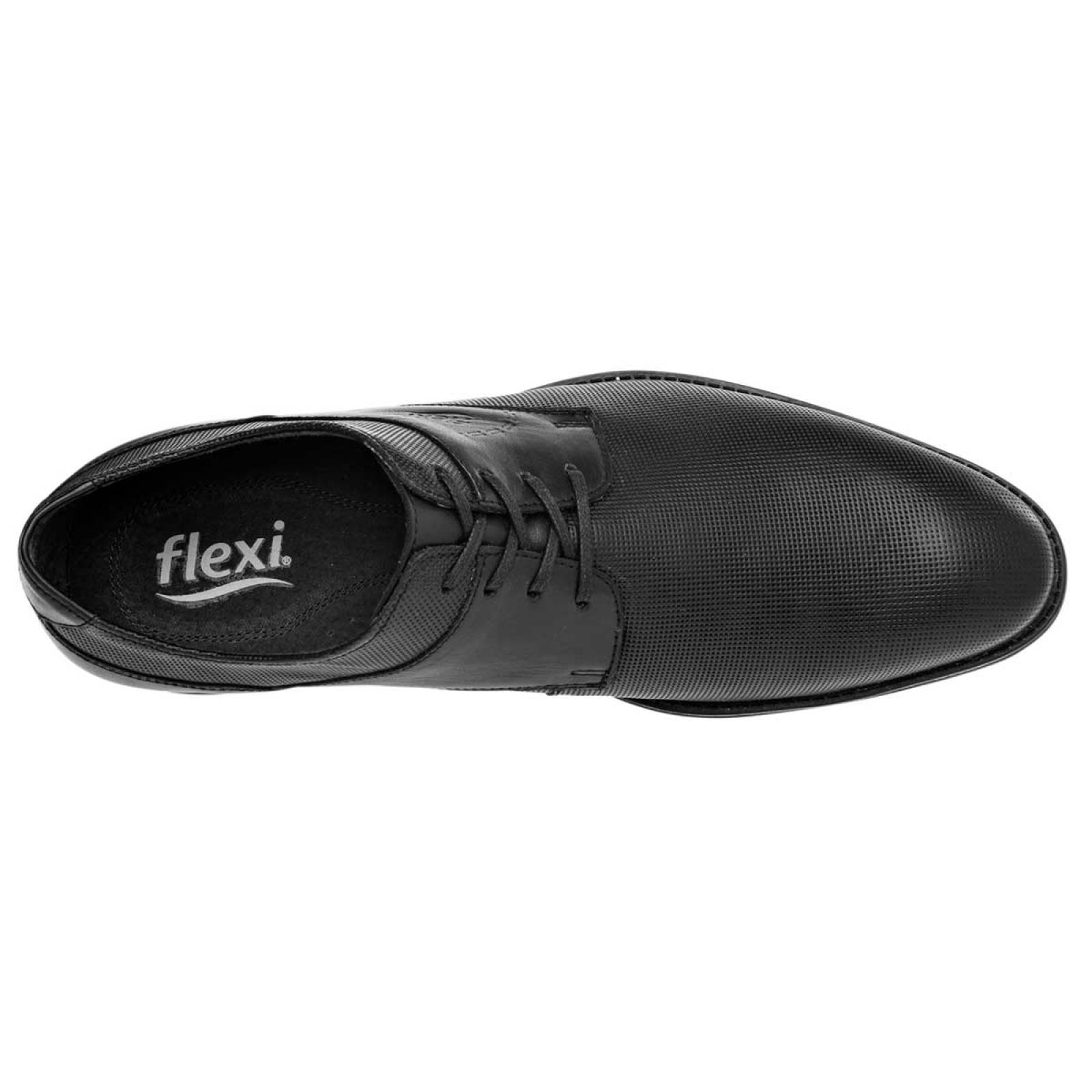 Zapatos de Vestir Exterior Piel Negro de Flexi