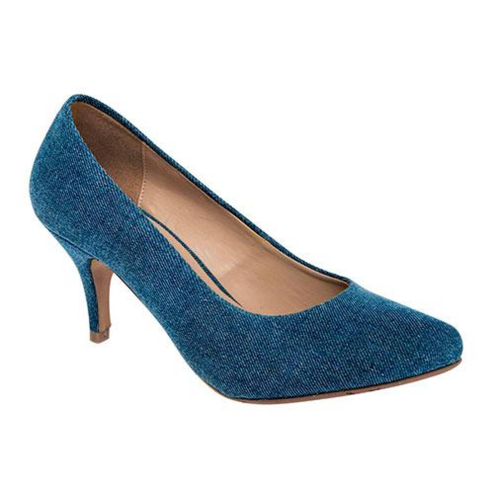 Tacones Exterior Textil Mezclilla de Damita