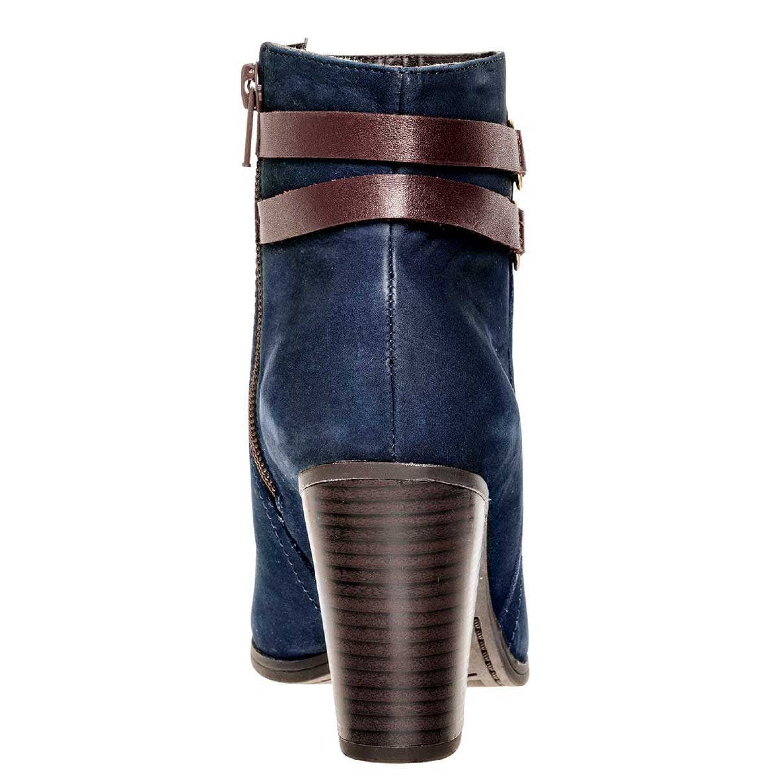 Bot?n con tac?n Exterior Vacuno Azul de Flexi