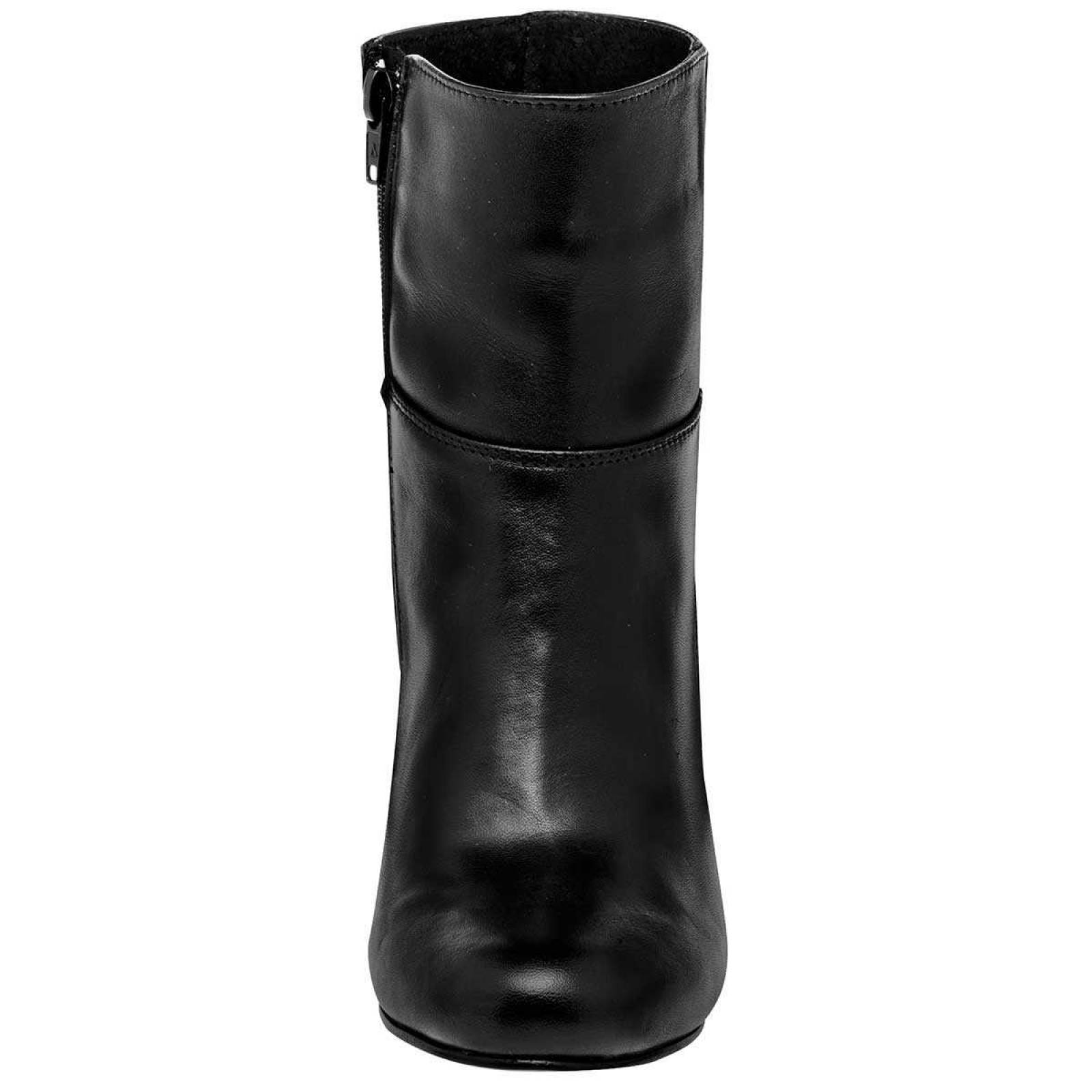 Bot?n con tac?n Exterior Piel Negro de RBCOLLECTION