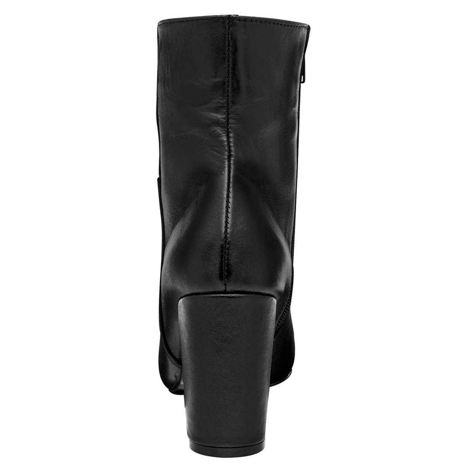 Bot?n con tac?n Exterior Piel Negro de RBCOLLECTION