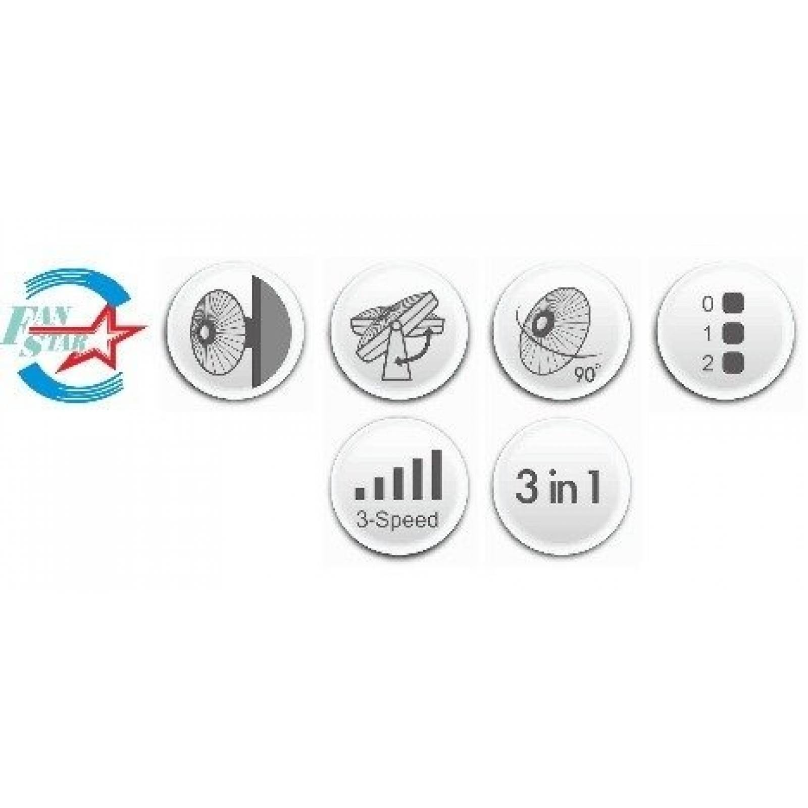 Ventilador De 16  De Pedestal 3 En 1 Marca Fan Star  3123