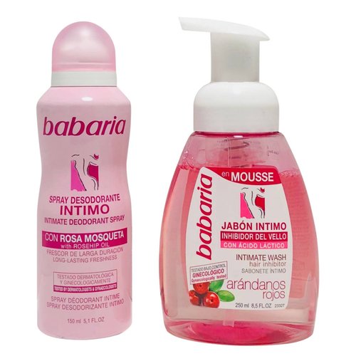 Duo higiene intima mousse y spray rosa mosqueta