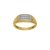 Anillo BIZZARRO de Oro Amarillo 14K con 25Pts de Diamante (H-J, Vs1-Vs2) para Caballero