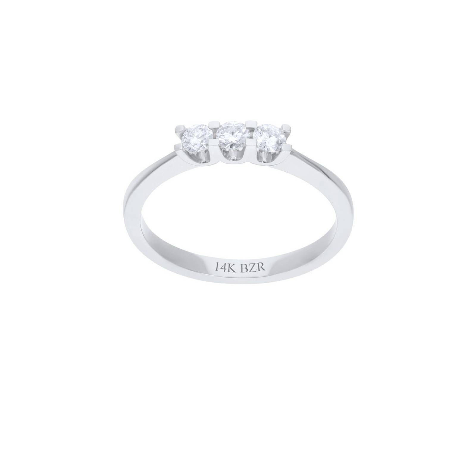 Anillo BIZZARRO de Oro Blanco 14K con 25 Pts de Diamante