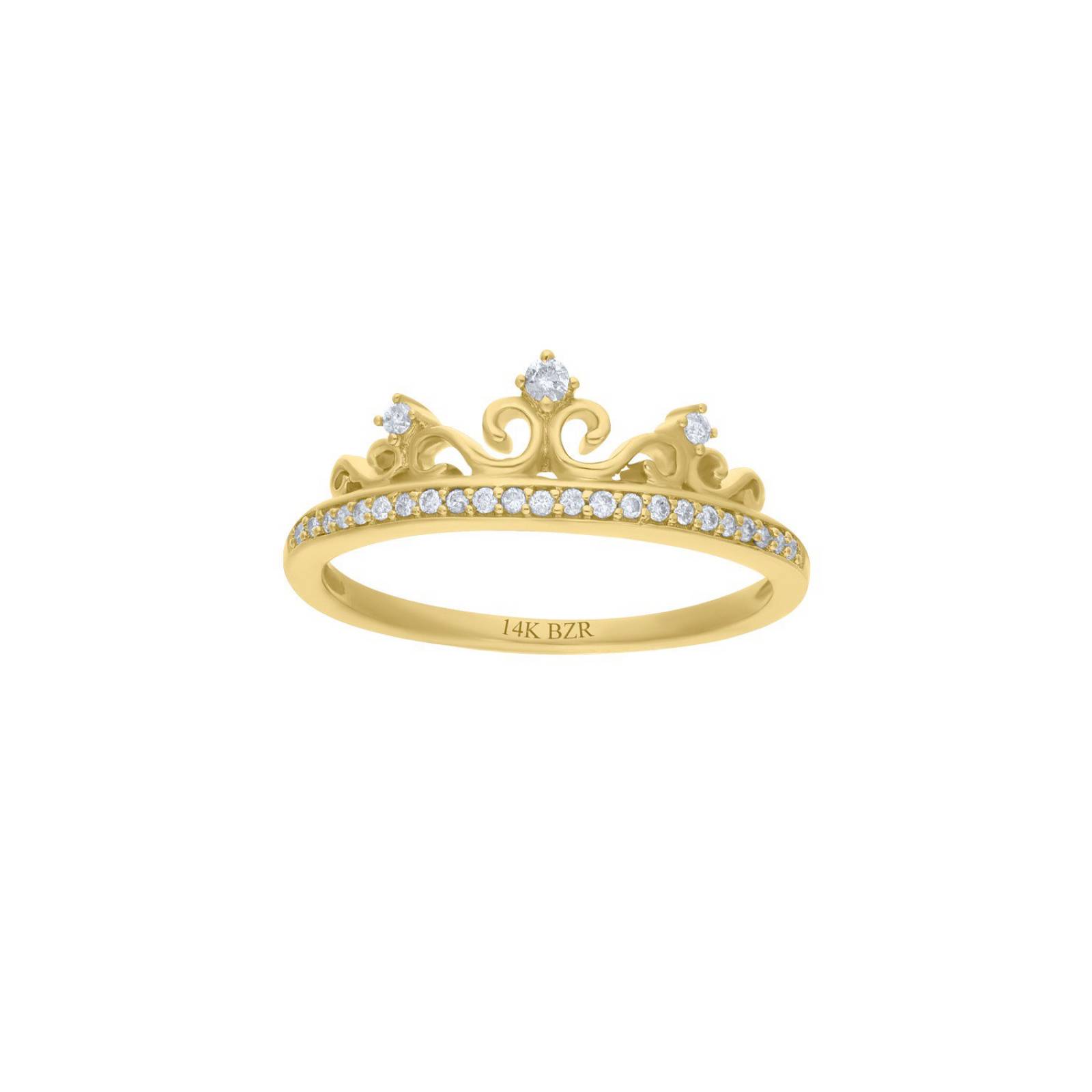 Anillo BIZZARRO de Oro Amarillo 14K con 15Pts de Diamante (H-I, I1)