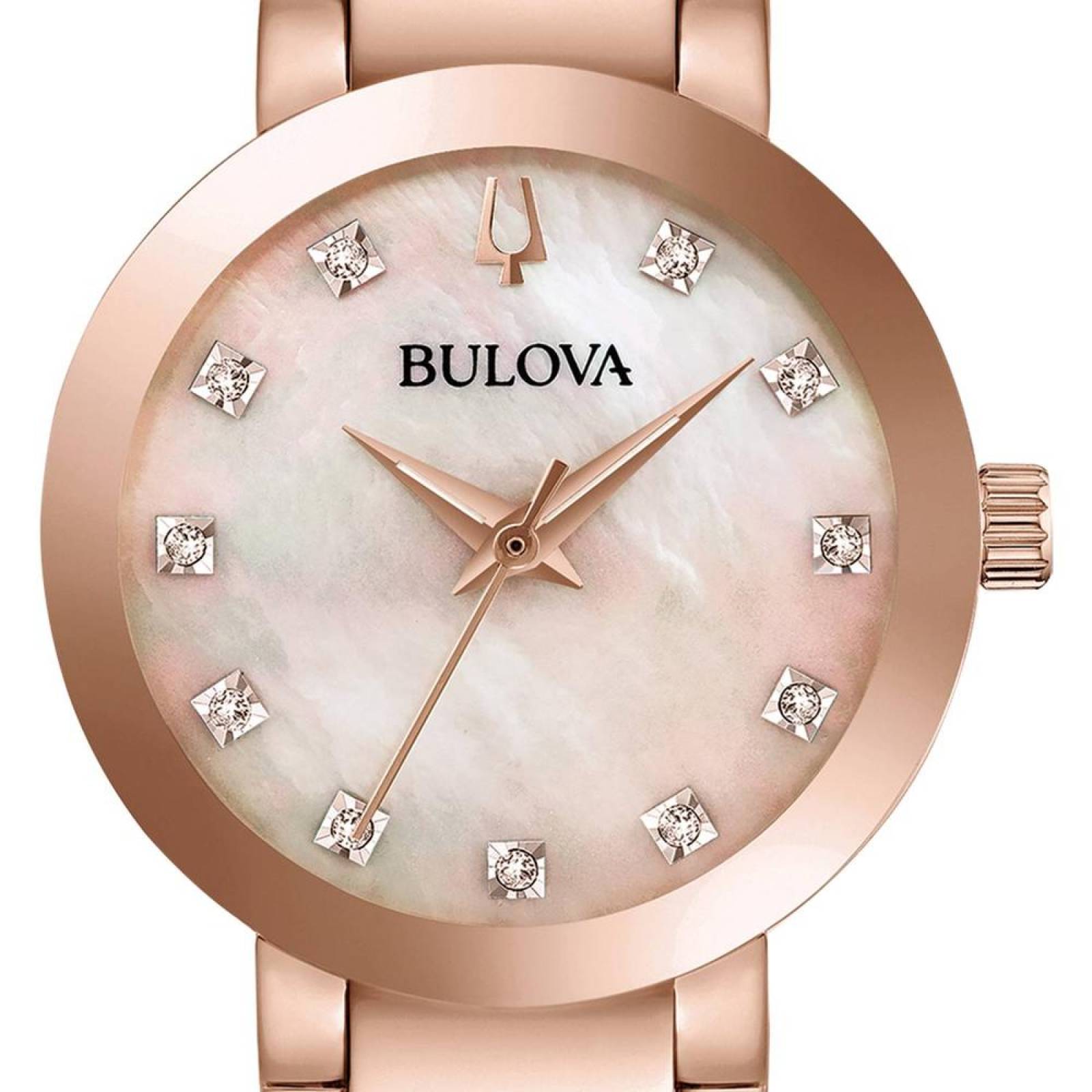 Reloj Bulova Diamantes para Dama 11 Diamantes Pvd Oro Rosa 