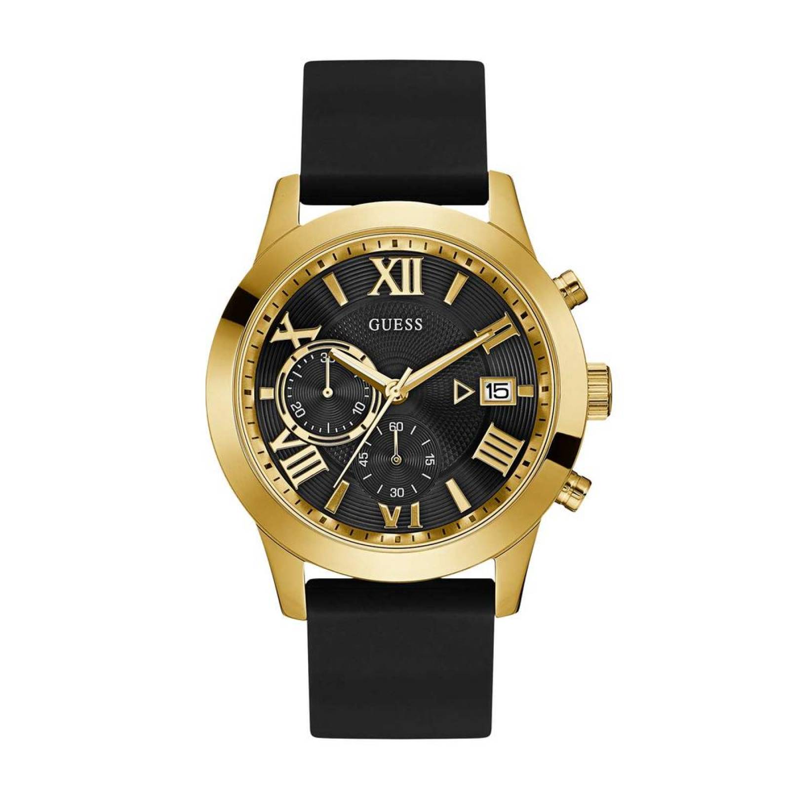 Reloj Guess Atlas para Caballero NegroOro 