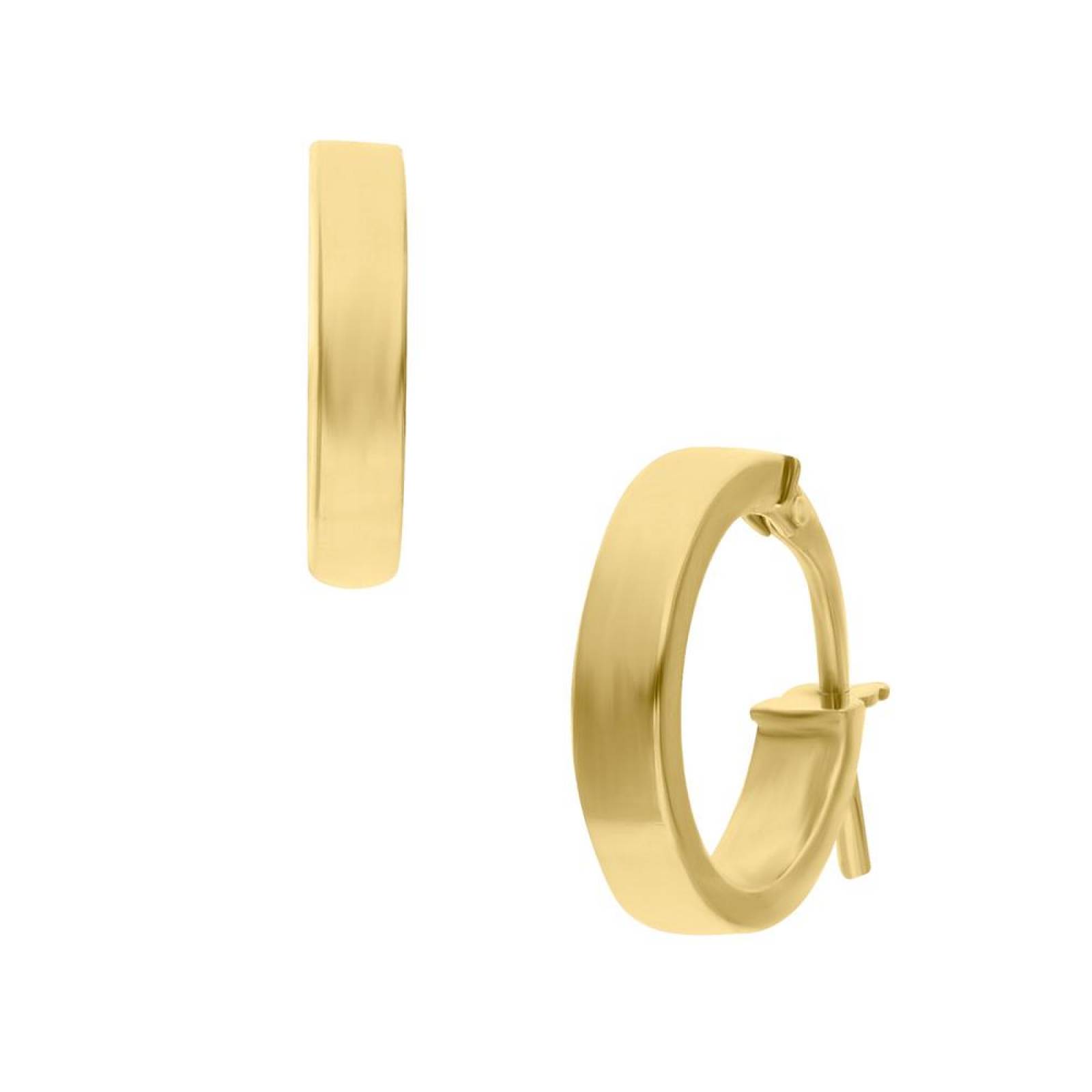 Arracadas de Oro Amarillo 14K Chicas 10Mm 