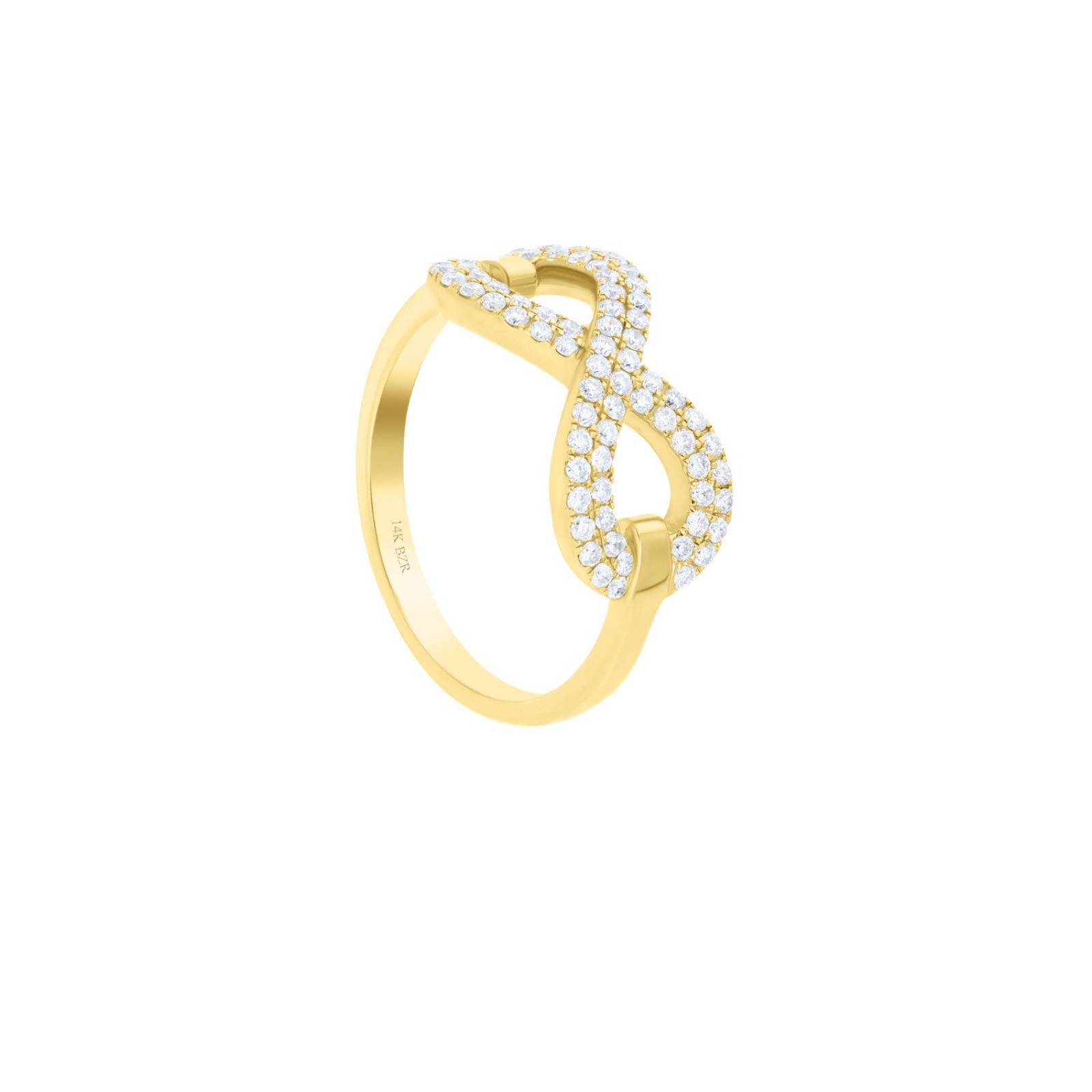 ANILLO DE ORO AMARILLO 14K CON 48PTS DE DIAMANTE