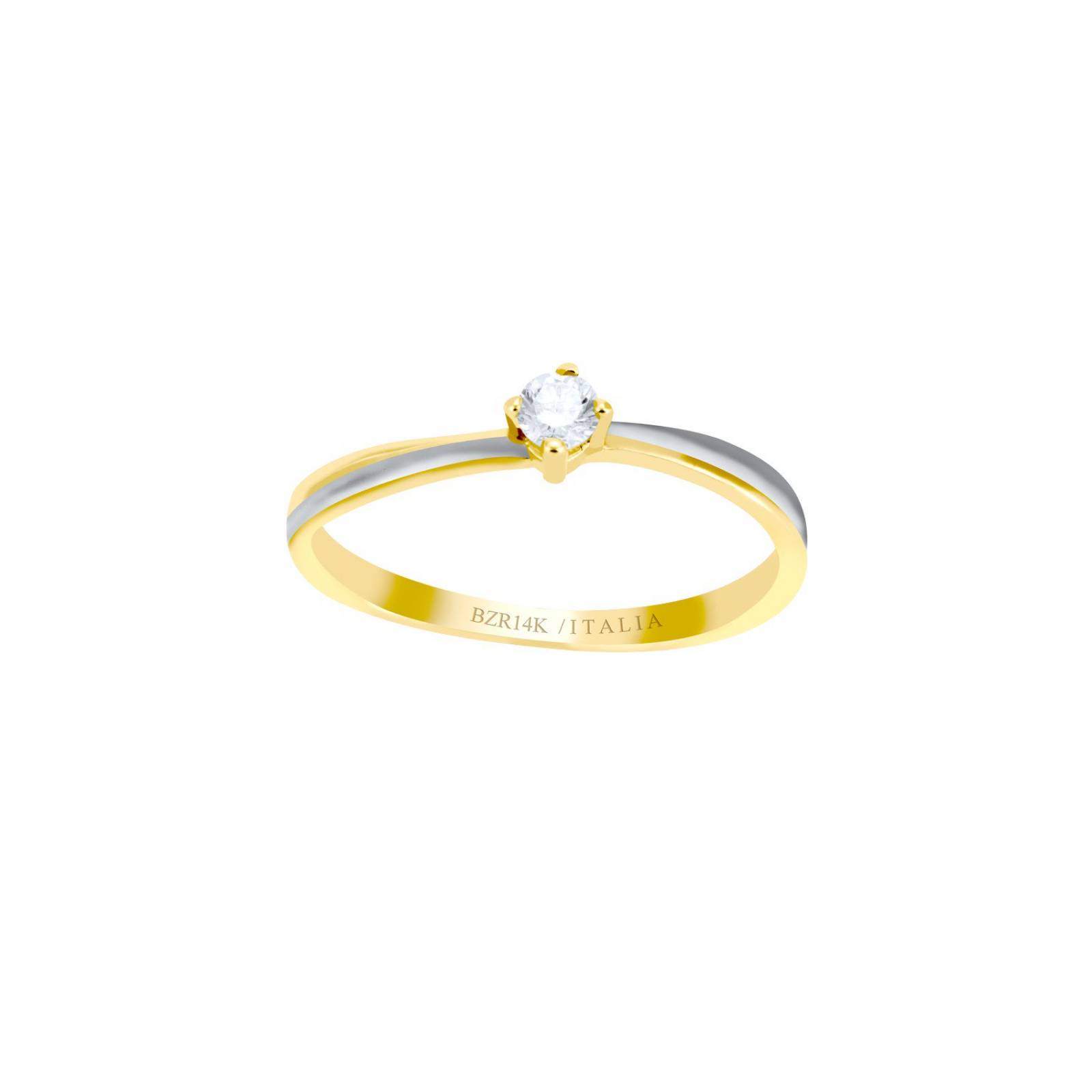 ANILLO DE COMPROMISO DE ORO BLANCO Y AMARILLO BTE 10 PTS ANILLO DE COMPROMISO DE ORO BLANCO Y AMARILLO BTE 10 PTS