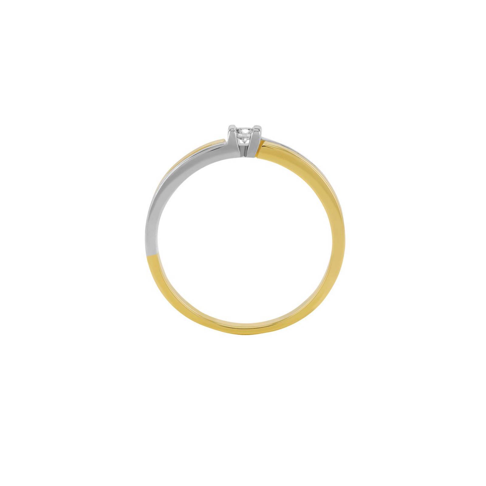 ANILLO DE COMPROMISO DE ORO AMARILLO Y BLANCO BTE 7 PTS