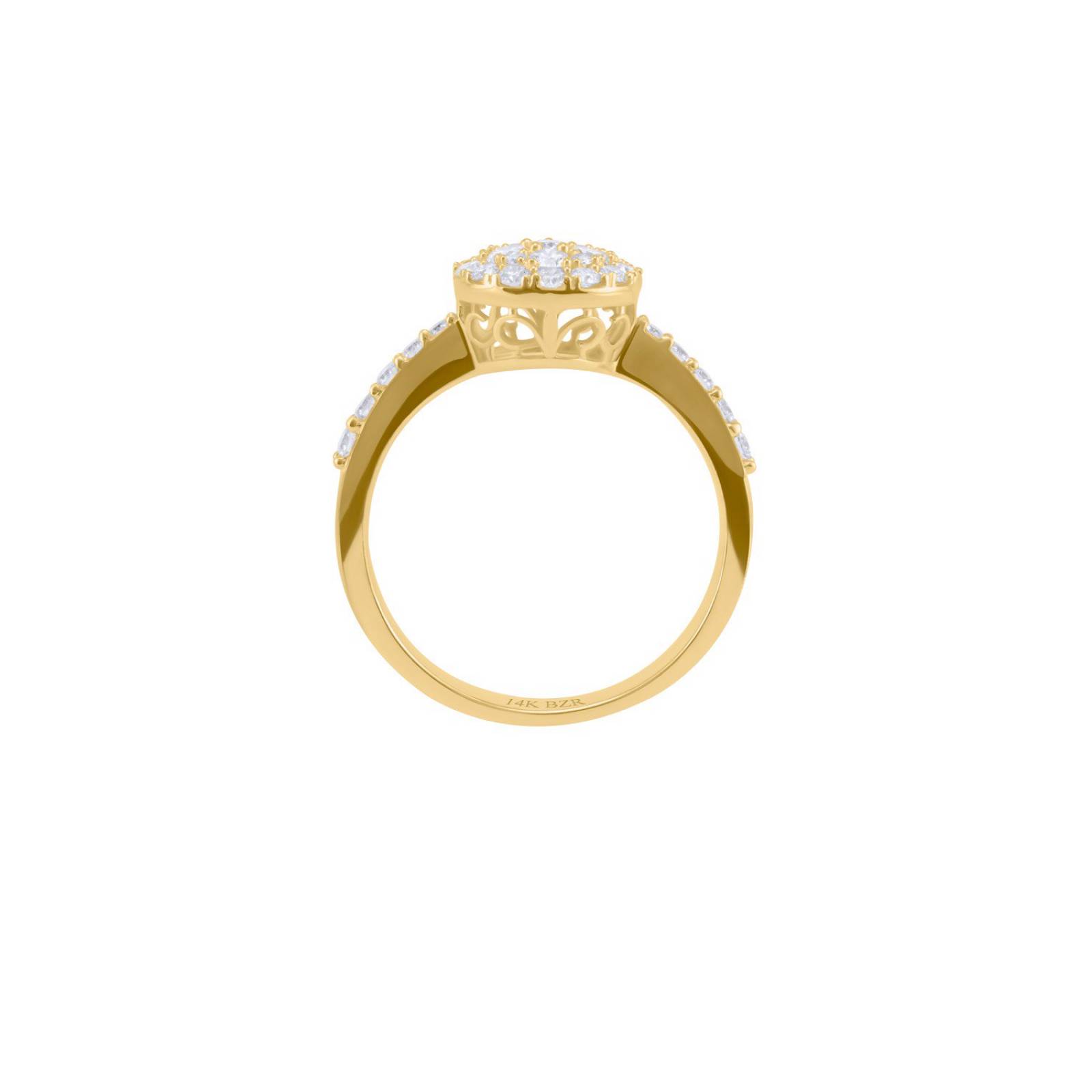 ANILLO SOLITARIO ORO AMARILLO CON 70PTS DE DIAMANTE