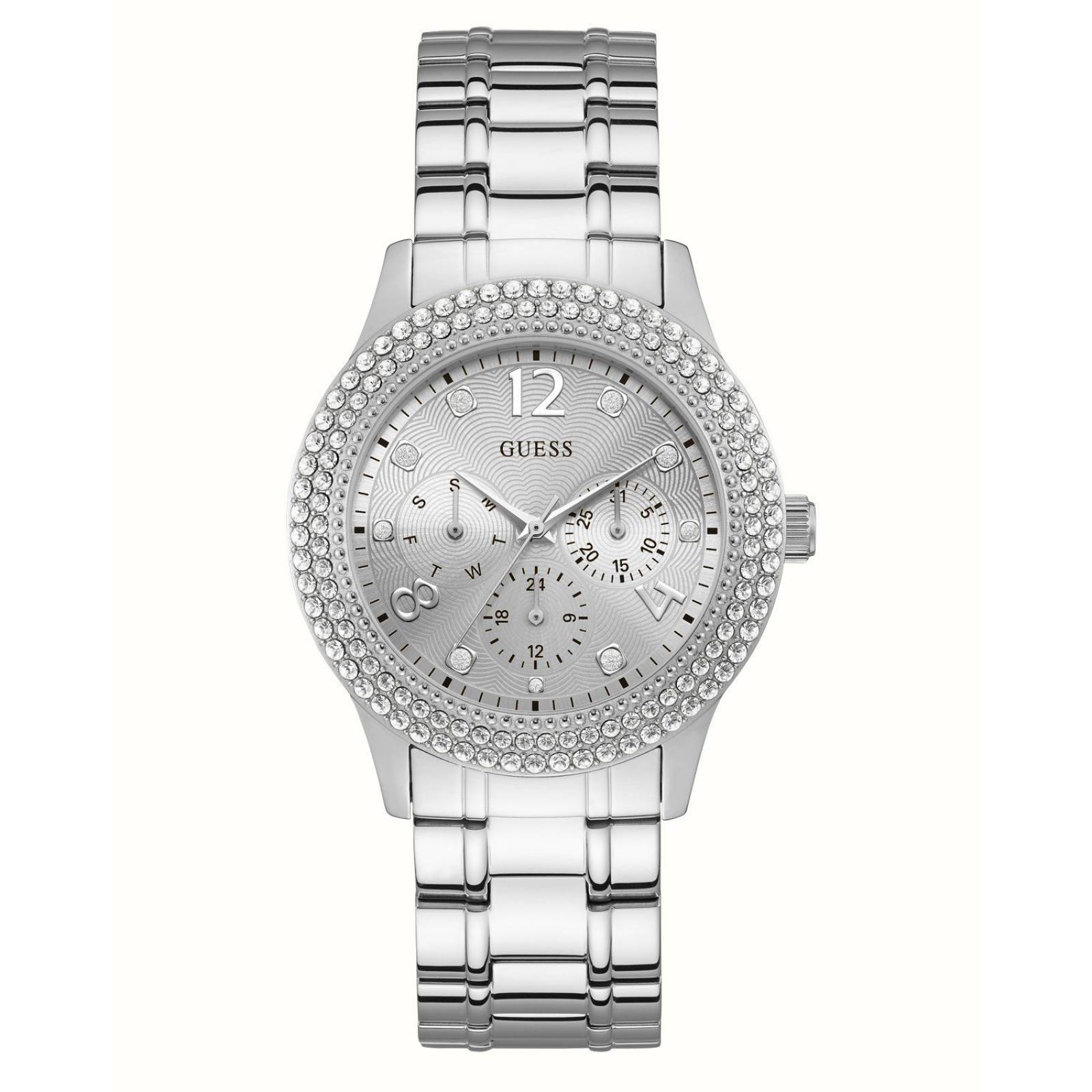 RELOJ GUESS DAMA BEDAZZLE PLATA