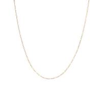 Cadena Bizzarro De Oro Amarillo Con Diamantado Platinado De 14K 55Cm Cal 40