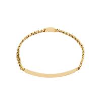 Esclava Bizzarro De Oro Amarillo De 14 K 18 Cm
