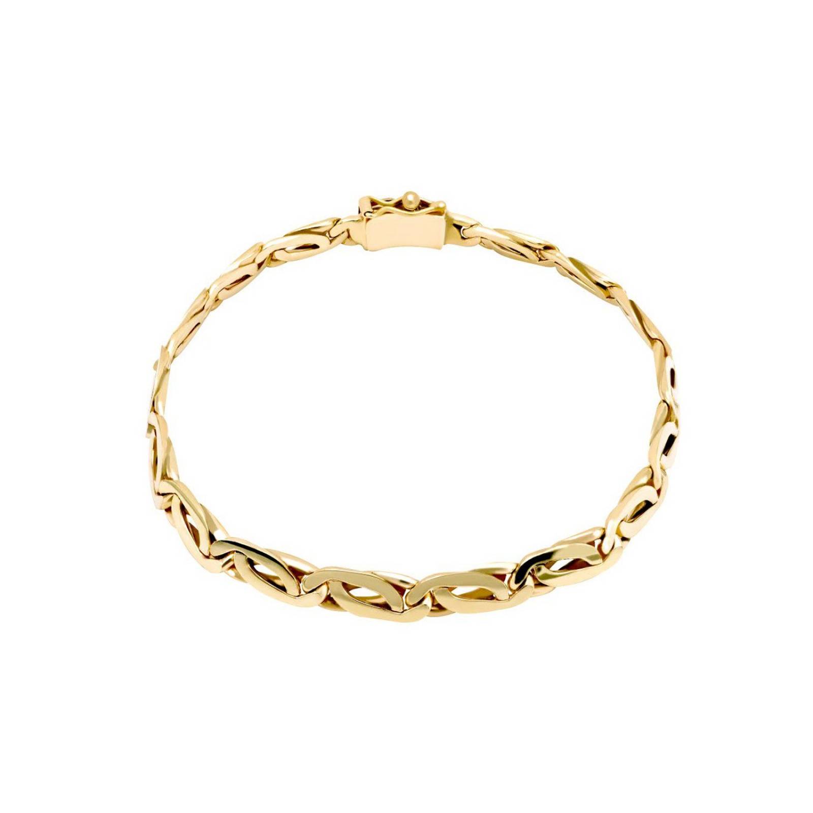 PULSERA BIZZARRO ORO AMARILLO DE 21 CMS 14K