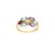 Anillo BIZZARRO de Oro Amarillo 14K con 3 Pts de Diamante y Piedras Preciosas 