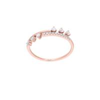 Anillo Bizzarro De Oro Rosa 14K Con 21 Pts De Diamante