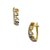 Arracadas BIZZARRO de Oro Amarillo 14K con 7 Pts de Diamante (Baguette) y Piedras de Color (GH I1 
